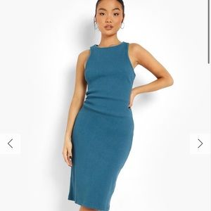 Petite Heavy Rib Racer Bodycon Dress